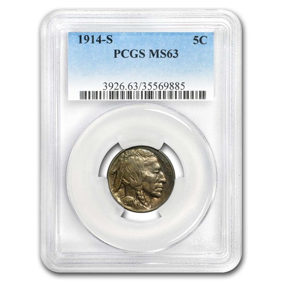 1914-S Buffalo Nickel MS-63 PCGS 1914-S Buffalo Nickel MS-63 PCGS
